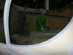 Art removed gelcoat from windscreen rebate.