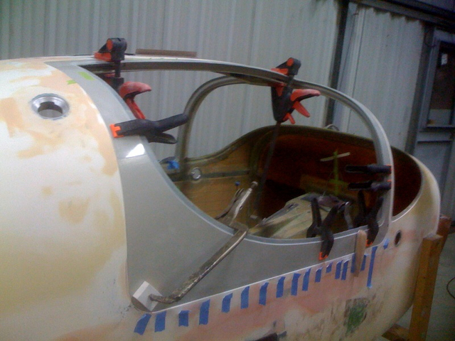 Took a little less than 2 hours to fit bottom of starboard door including cleaning up sanding dust.