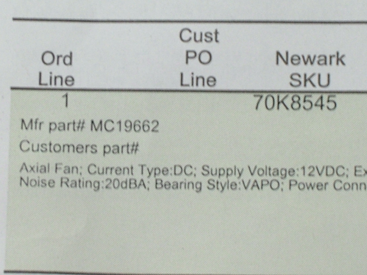 Cooling/demist fan 5.