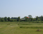 Low pass over Johnson Field