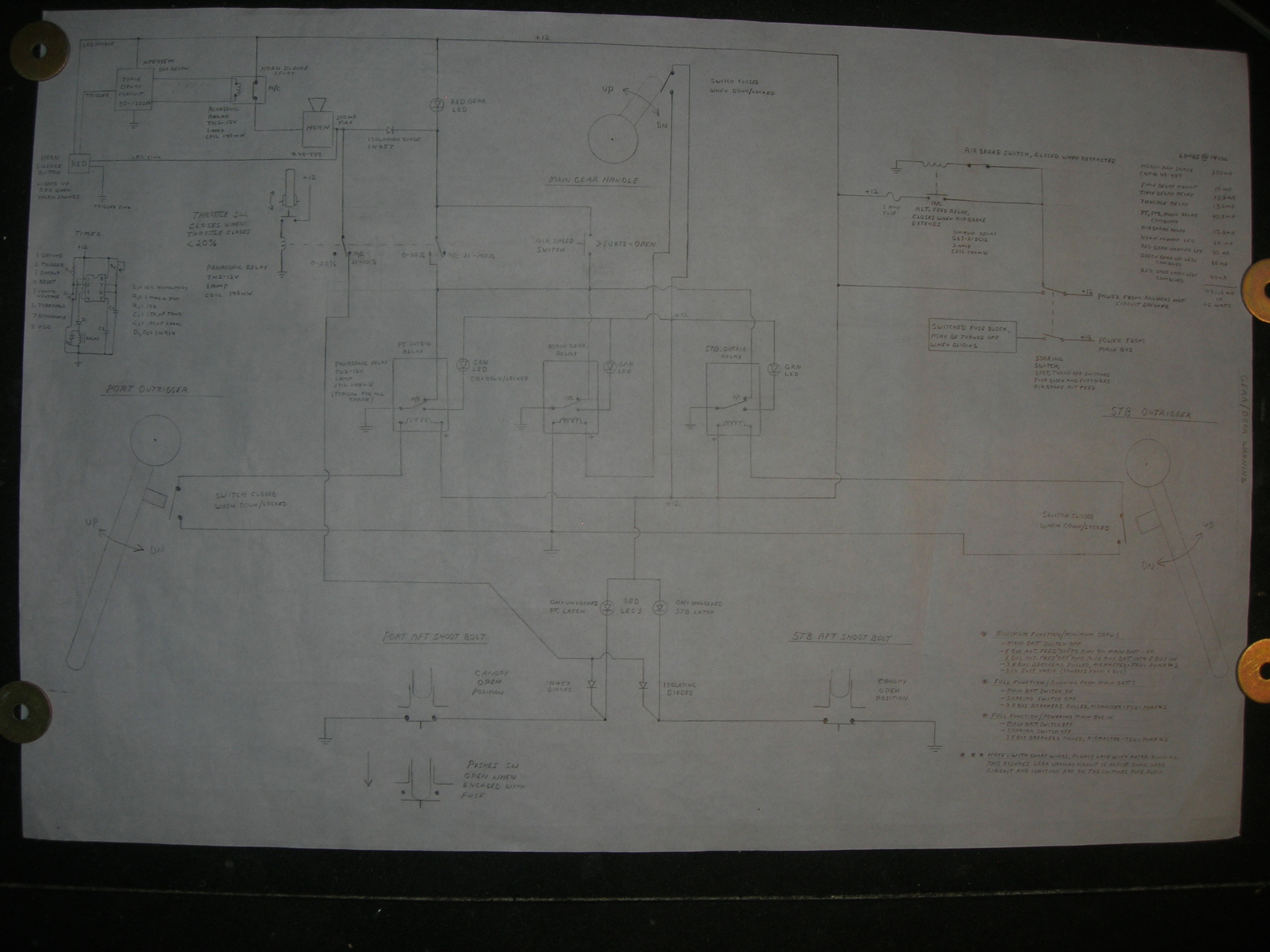 Old gear and door warning schematic.